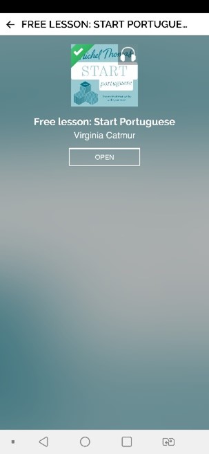 Screenshot of library app free lesson