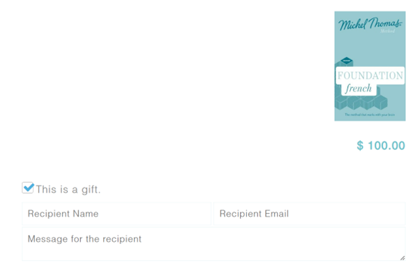 A screenshot of a gift card